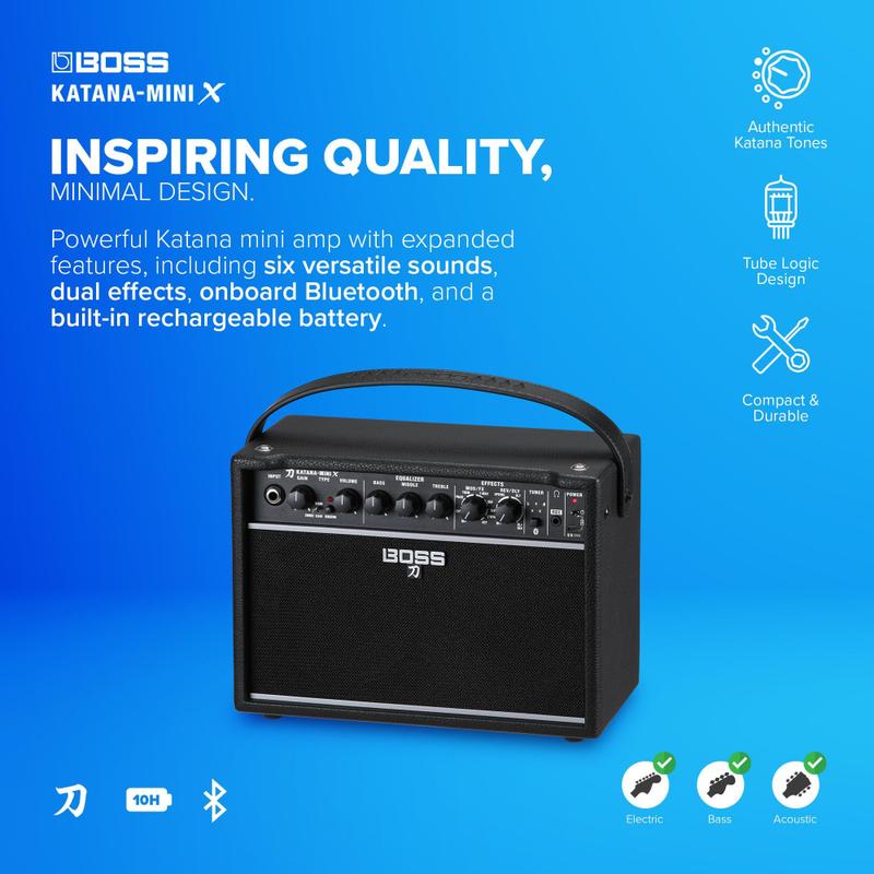 Amplificador de Guitarra Portátil BOSS Katana-Mini X - 10W